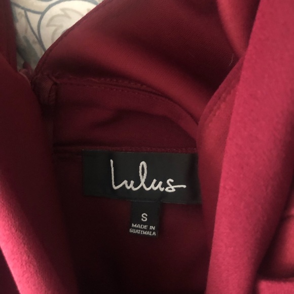 NWT- Lulus wine body w/mesh cutouts - Picture 3 of 4